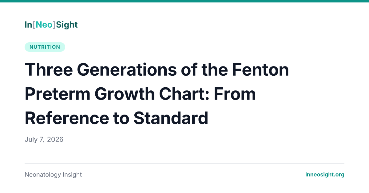 Three Generations of the Fenton Preterm Growth Chart… | In[Neo]Sight